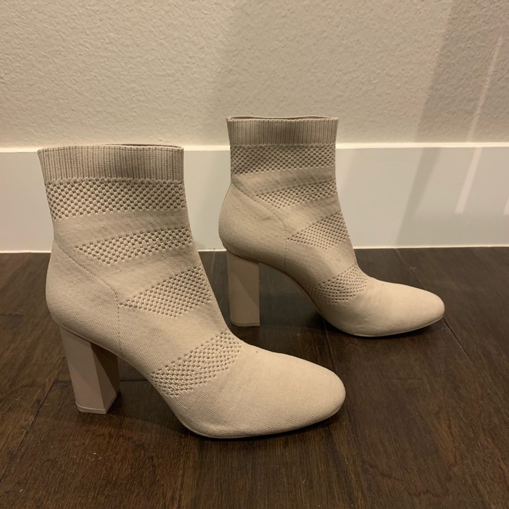 Taupe heeled booties